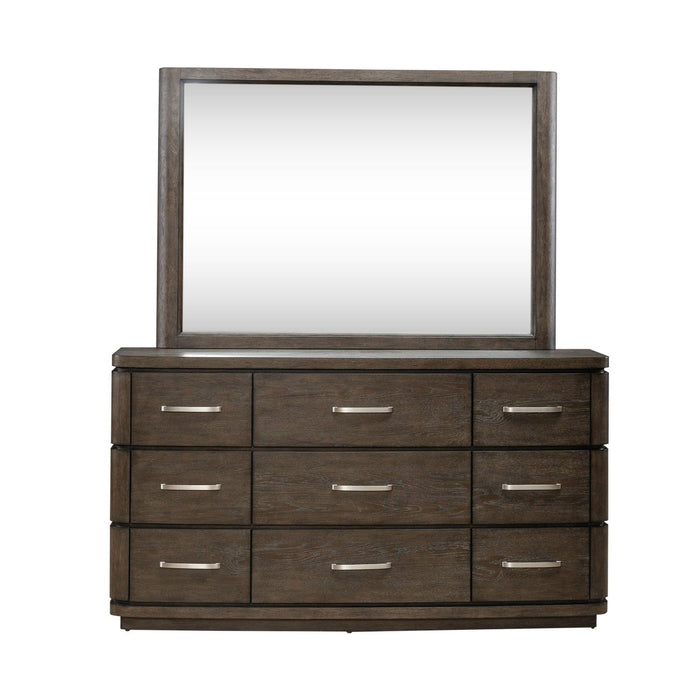 Cascade Falls - Dresser & Mirror - Satin Espresso