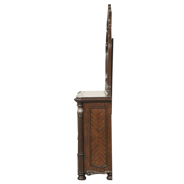 Bella Notte - Dresser Mirror - Mahogany Brown