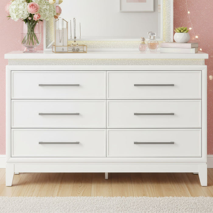 Reflections - Youth 6 Drawer Dresser With Lights