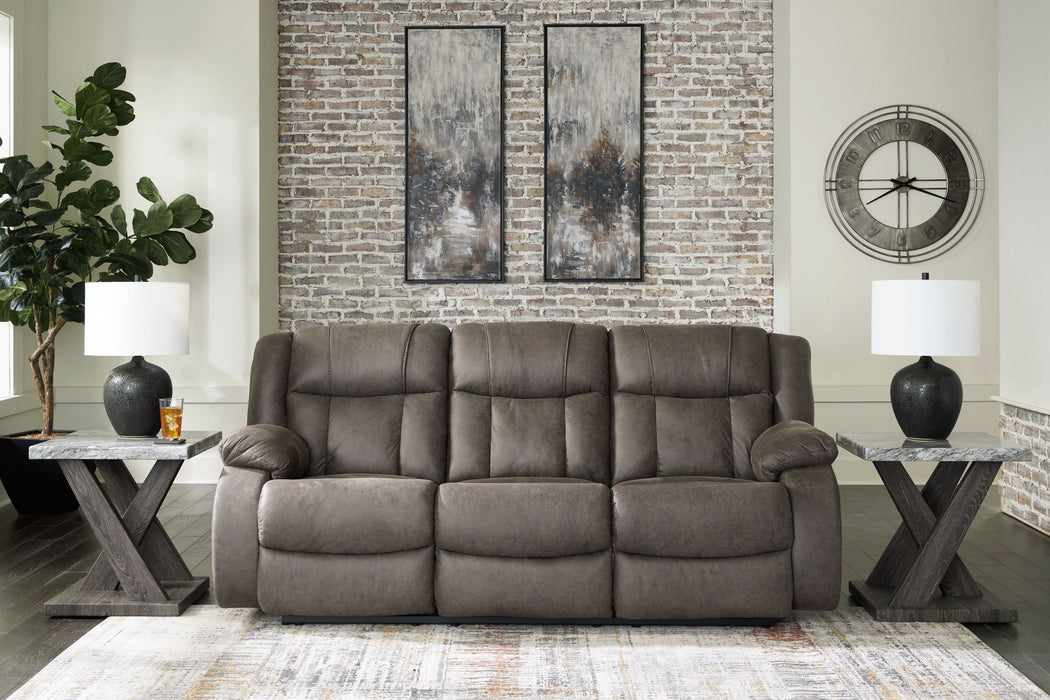 First Base - Reclining Sofa - Gunmetal