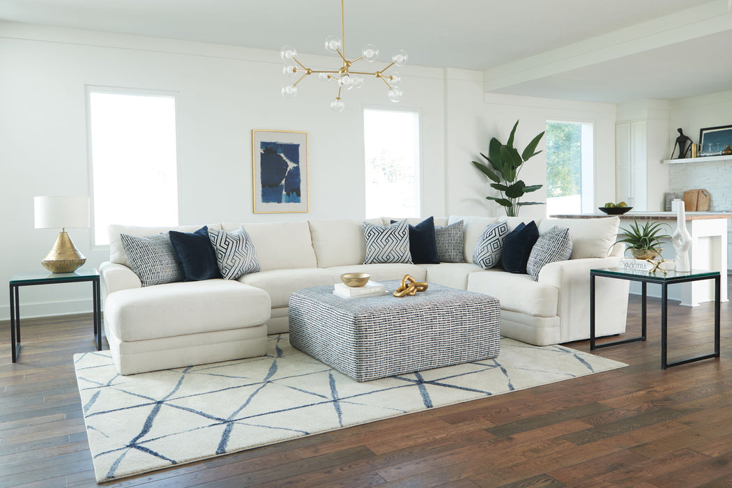Polaris - Sectional With Comfort Coil Seating, 9 Included Accent Pillows And Included Cocktail Ottoman
