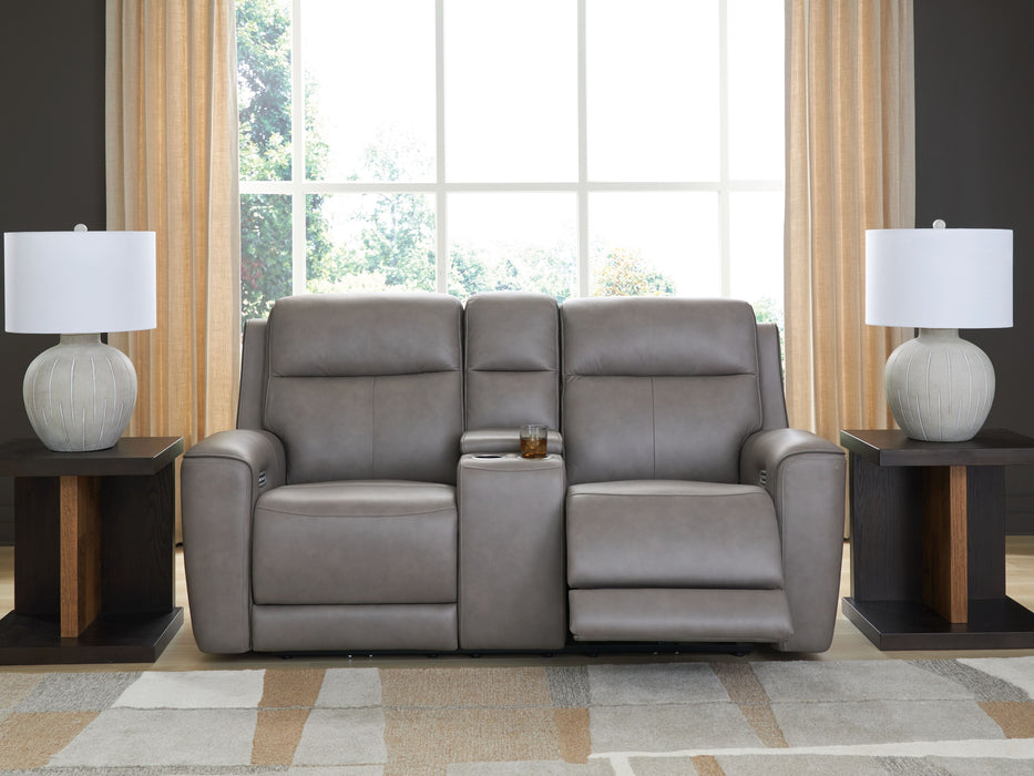 5Z-Comfort - Relaxation - Power Reclining Loveseat with Console / Adj Headrest