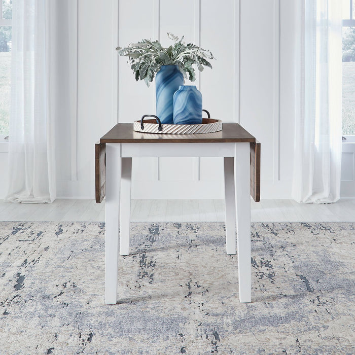 Landale - Drop Leaf Table - Chestnut & White