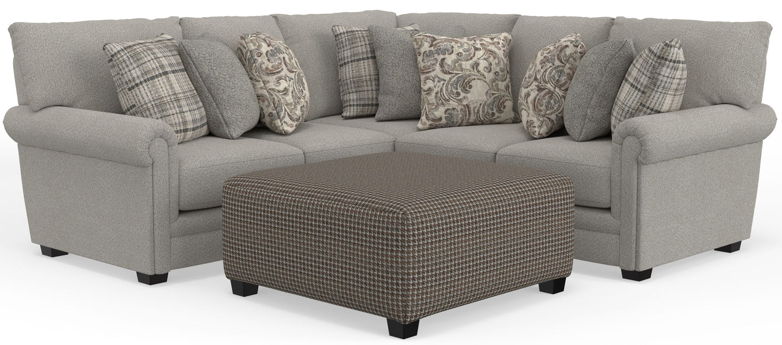Livingston - Sectional With Comfort Coil Seating, 40" Cocktail Ottoman And Accent Pillows Included