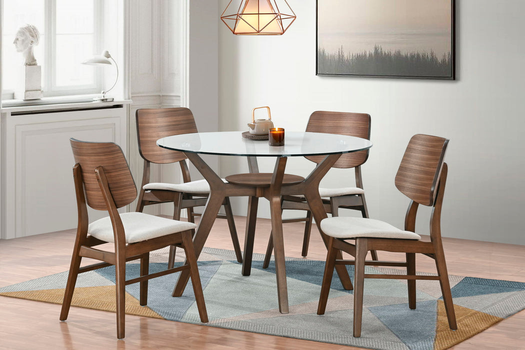 Oscar - Round Glass Dining Table Set