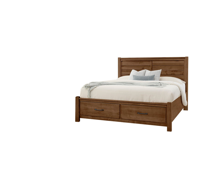 Cool Rustic - Plank Bed With Storage Footboard