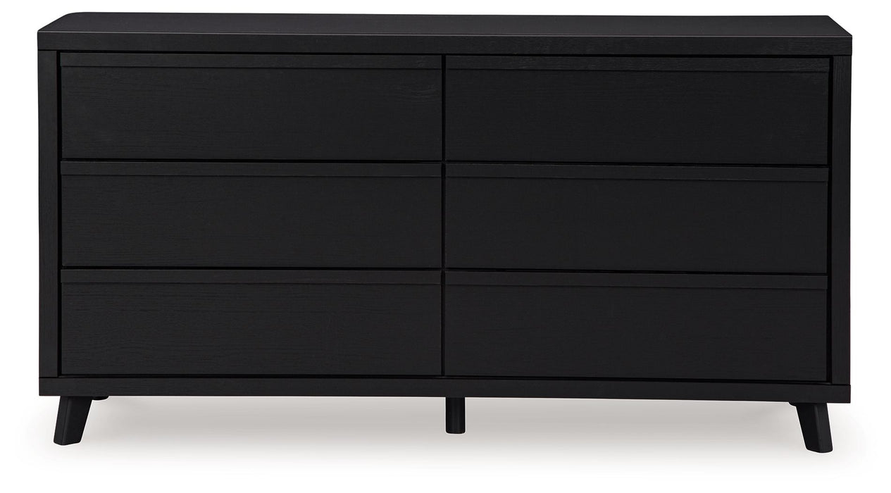 Danziar - Six Drawer Dresser - Black