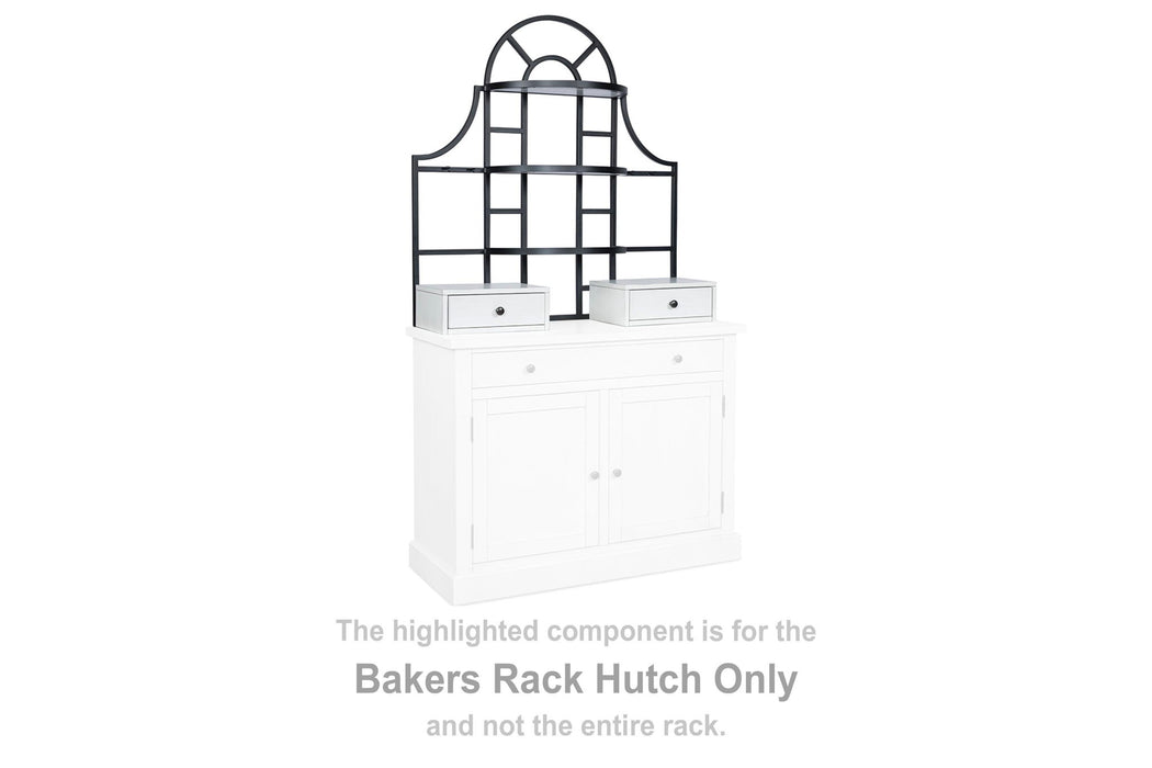 Greddinton - Bakers Rack Hutch - White / Black