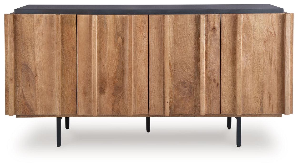 Quintavious - Accent Cabinet - Brown / Charcoal