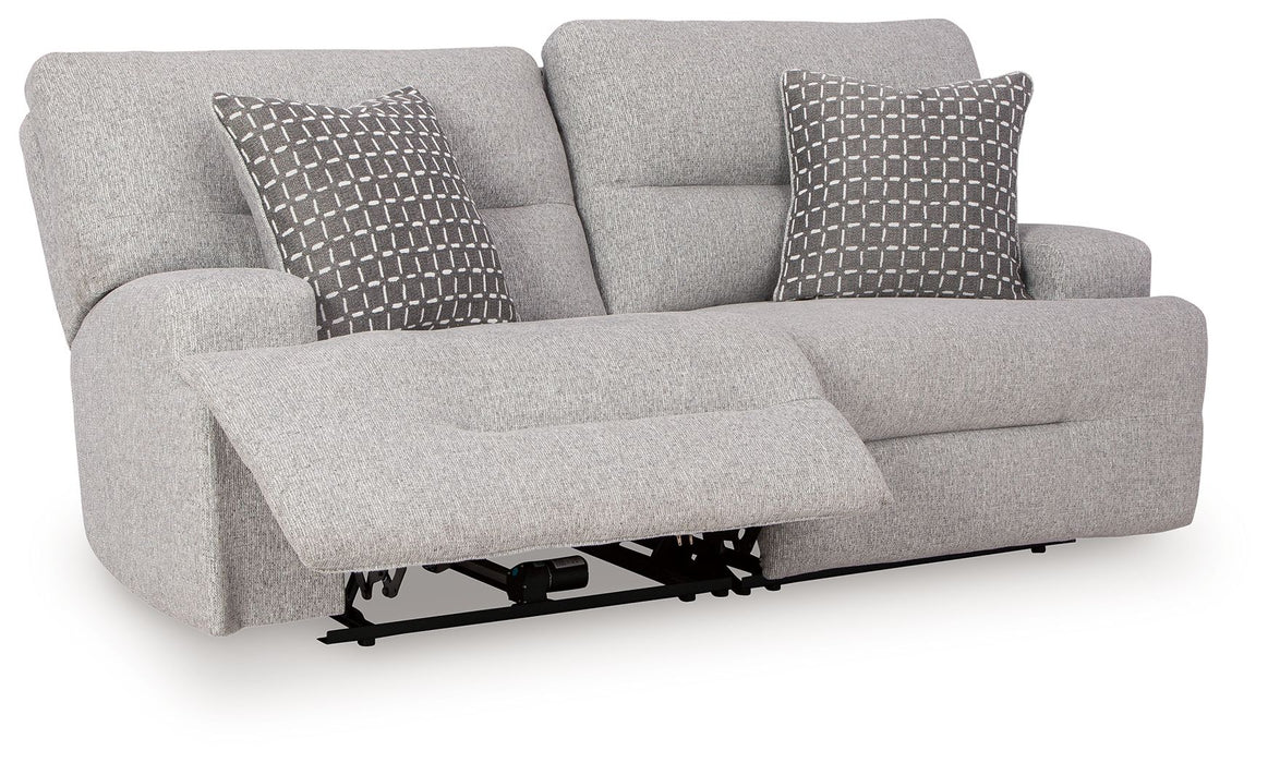Acklen Place - 2-Piece Power Reclining Sectional Loveseat - Pewter