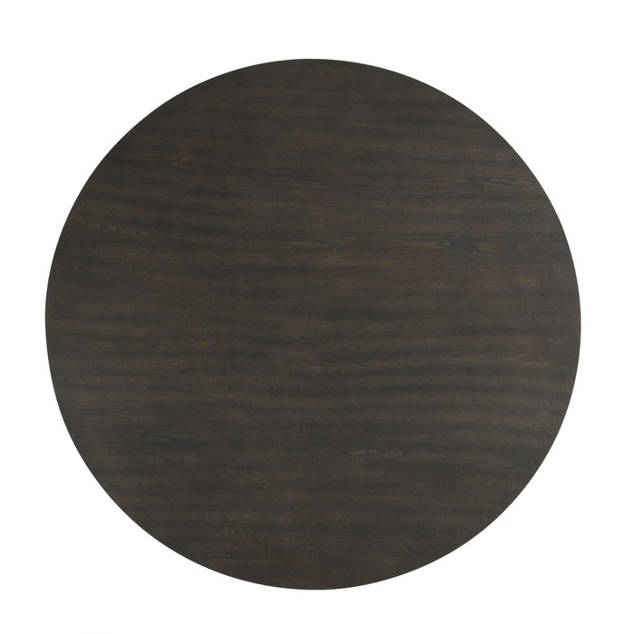 Plateau - 54" Round Dining Table - Top & Base - Rustic Espresso