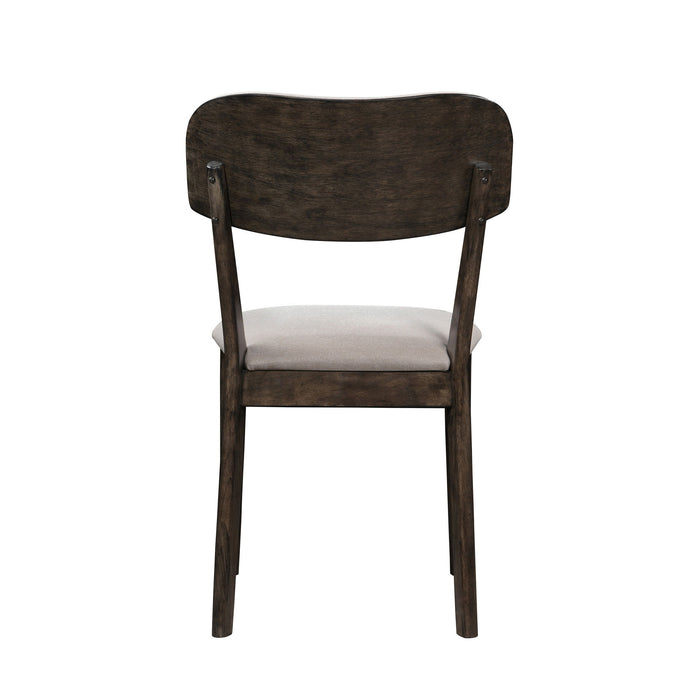 Rex - Open Back Dining Chair (Set of 2) - Walnut Brown / Beige