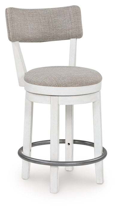 Robbinsdale - Upholstered Swivel Barstool (Set of 2) - Antique White