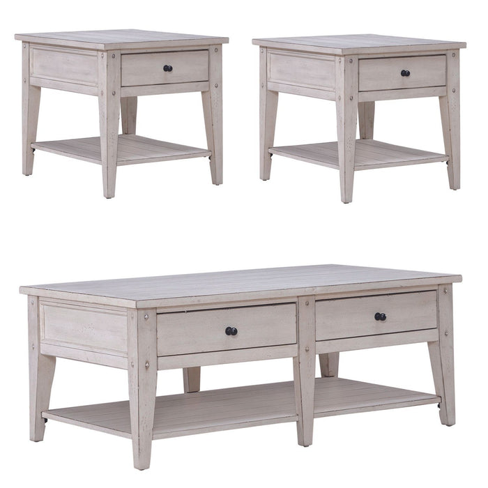 Lake House - 3 Piece Set (1-Cocktail 2-End Tables)
