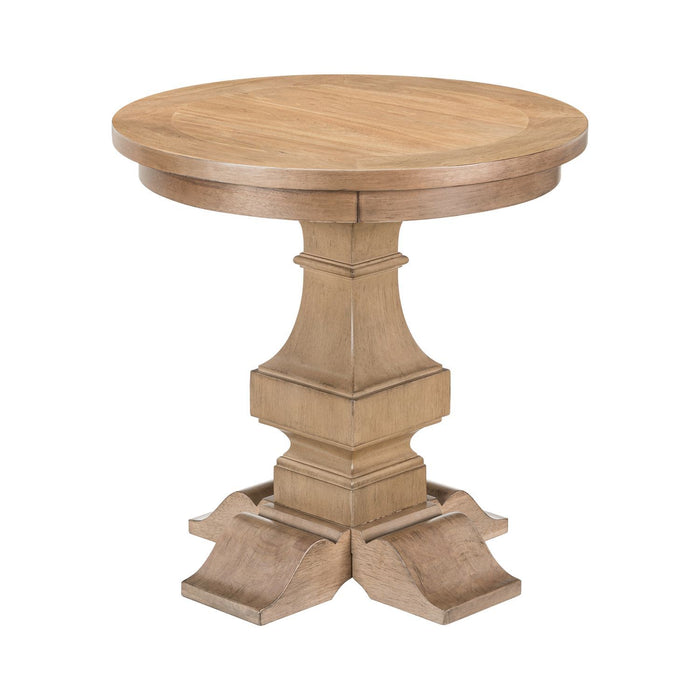 Haven Hills - Round End Table - Camel Beige