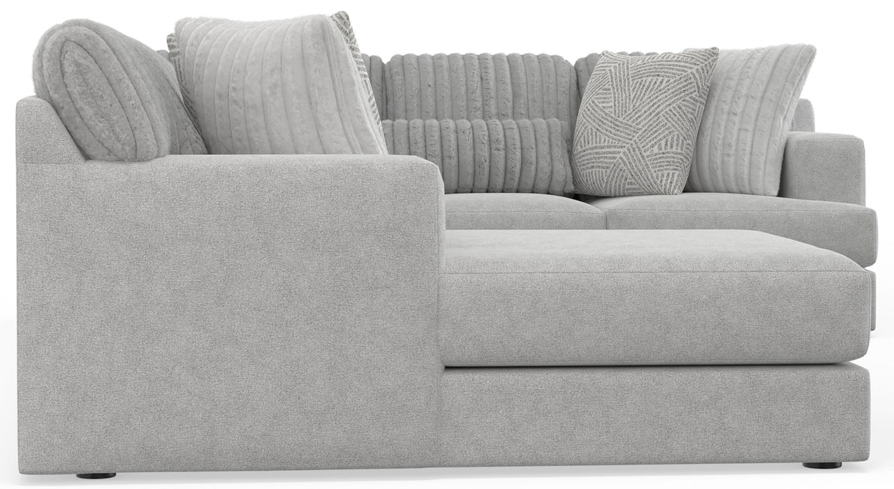 Logan - Upholstered Sectional With Comfort Coil Seating And Accent Pillows Included
