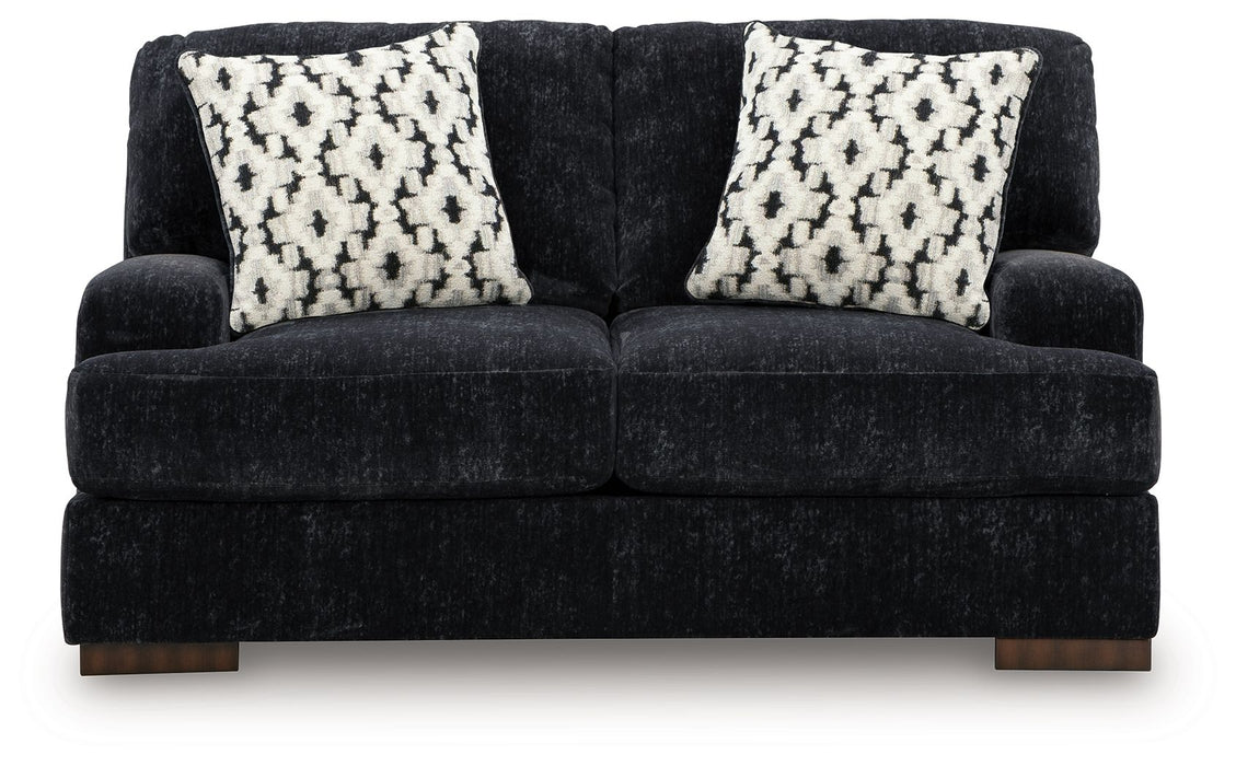 Whitmore Manor - Loveseat - Black Pearl