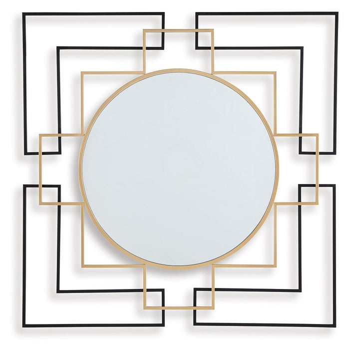 Oceanal - Accent Mirror - Black / Gold Finish