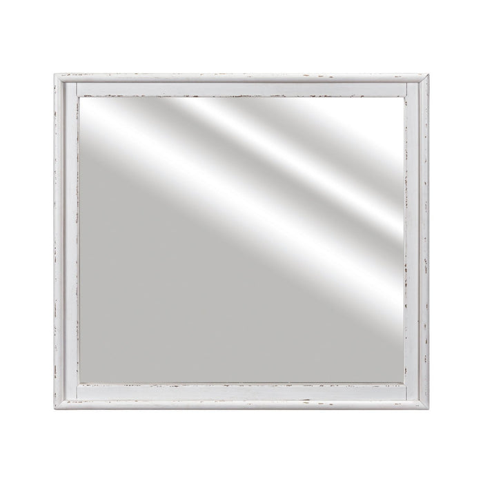 Backroads - Landscape Mirror - Weathered White