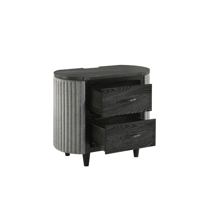 Skyline - 2 Drawer Nightstand - Onyx
