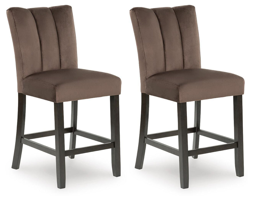 Jeshina - Upholstered Barstool (Set of 2) - Mocha