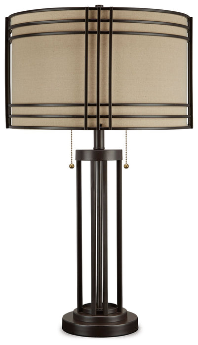 Hanswell - Metal Table Lamp  - Dark Brown