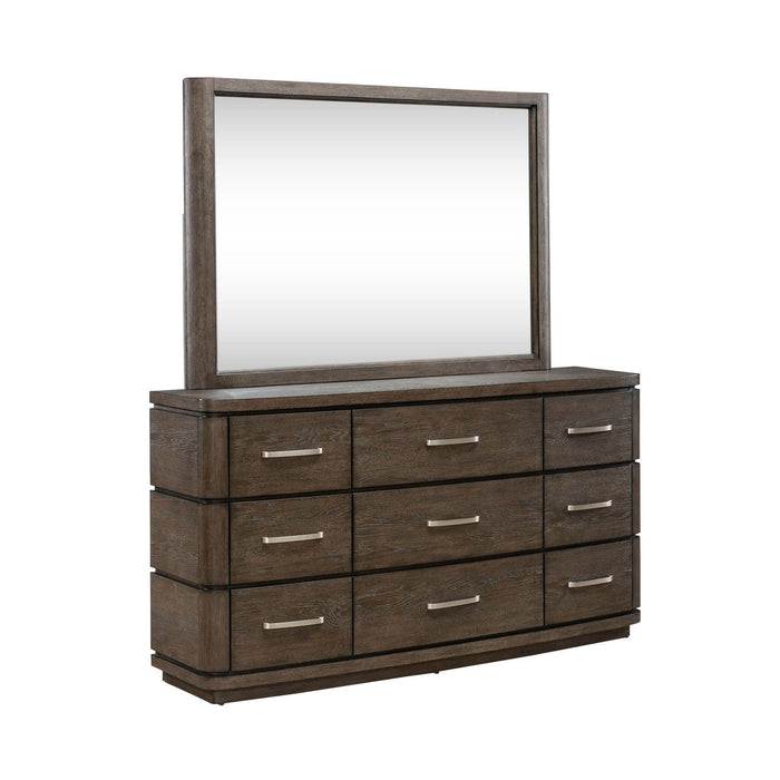 Cascade Falls - Dresser & Mirror - Satin Espresso
