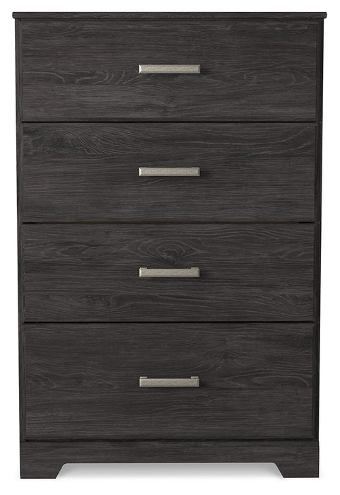 Belachime - Four Drawer Chest - Charcoal
