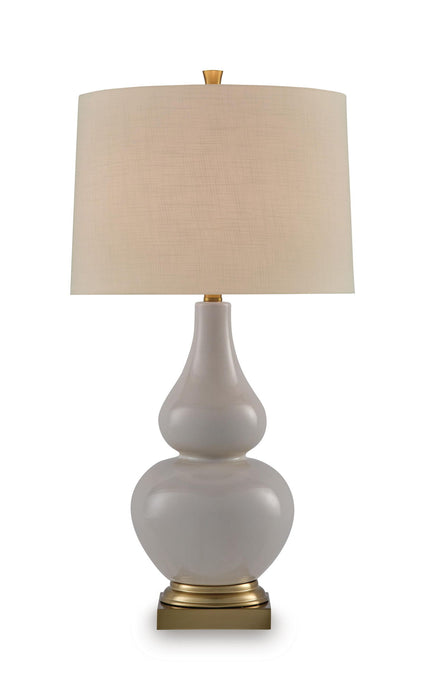 Weswick - Ceramic Table Lamp - Cream / Gold Finish