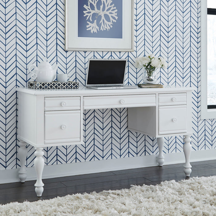 Summer House - Wood Vanity Desk - Oyster White