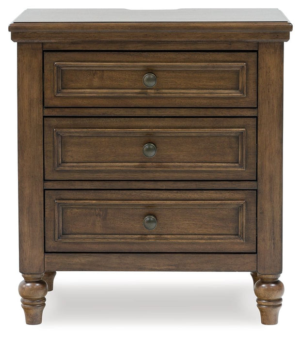 Sturlayne - Three Drawer Night Stand - Brown