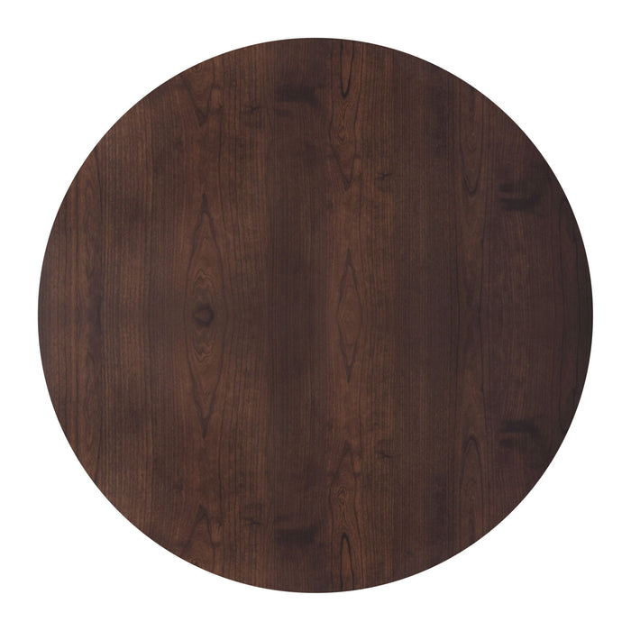 Tioga - 47" Round Table - Brown Cherry