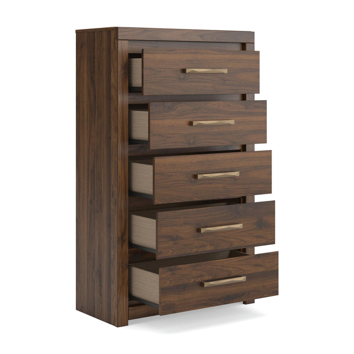 Janfyn - Five Drawer Chest - Brown