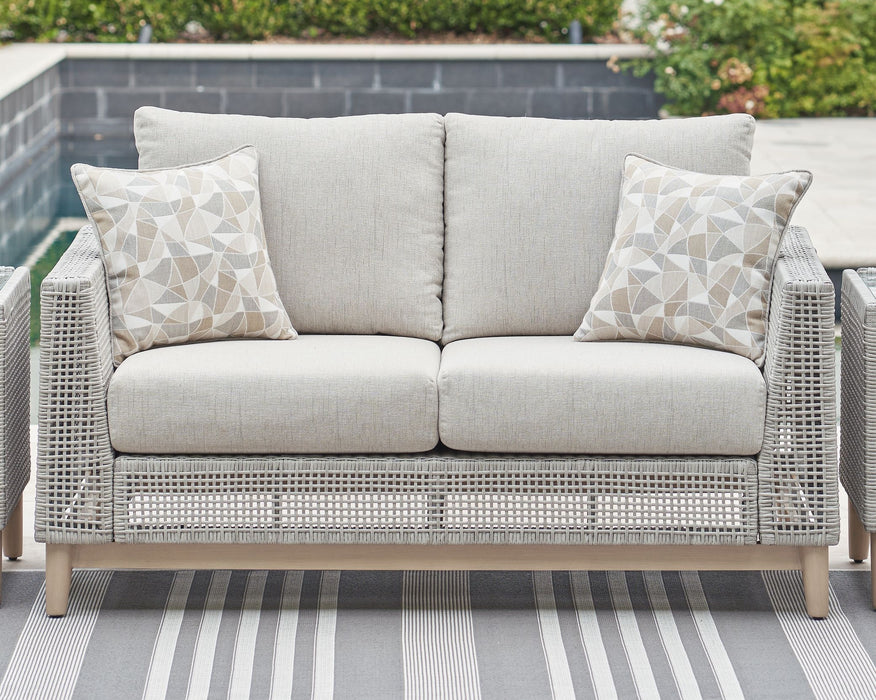 Seton Creek - Loveseat With Cushion - Gray