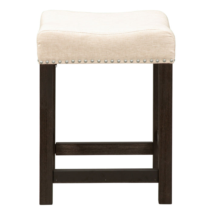 Heatherbrook - Upholstered Console Stool - Charcoal & Ash