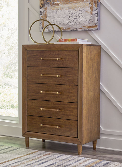 Lyncott - Five Drawer Chest - Brown