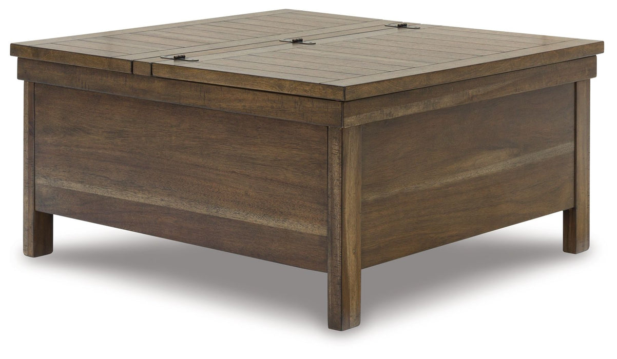 Moriville - Lift Top Cocktail Table - Grayish Brown
