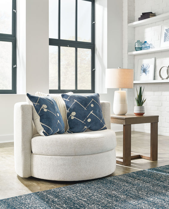Padova - Swivel Accent Chair - Ivory