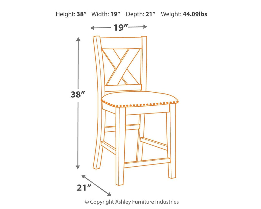 Caitbrook - Gray - Upholstered Barstool