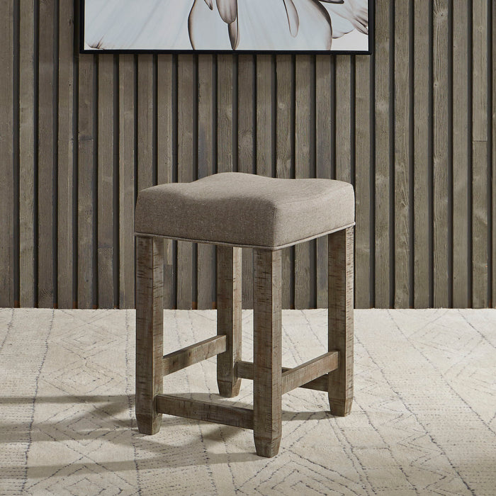 Parkland Falls - Upholstered Console Stool - Weathered Taupe